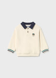 Pullover cuello polo zorro