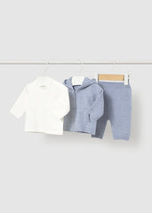Conj. Tricot 3 piezas c/chaqueta cielo