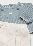 Conj. Sueter flores y pantalon copo