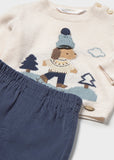 Conj. Pantalon largo perrito indigo