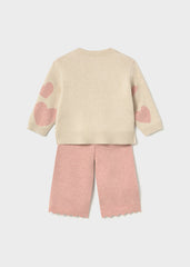 Conj. Pantalon tricot "made with love"