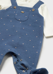 Pelele peto acolchado blueberry