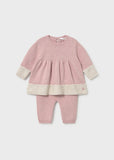 Conj. Leggings tricot rosa