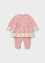 Conj. Leggings tricot rosa