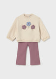 Conj. Leggings flores violeta