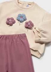 Conj. Leggings flores violeta