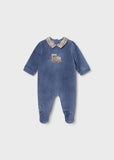 Mameluco tundosado cuello tren blueberry