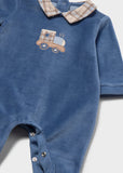Mameluco tundosado cuello tren blueberry