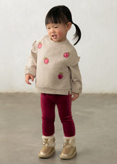 Conj. Leggings terciopelo framboise