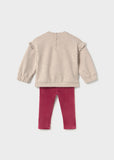 Conj. Leggings terciopelo framboise