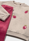 Conj. Leggings terciopelo framboise