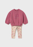 Conj. Leggings pullover flores dulce