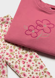 Conj. Leggings pullover flores dulce