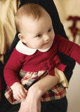 Vestido tricot combinado red