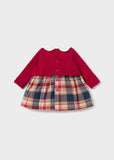 Vestido tricot combinado red