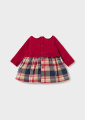 Vestido tricot combinado red