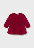 Vestido terciopelo plisado rojo