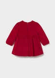 Vestido terciopelo plisado rojo