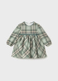 Vestido cuadros anis