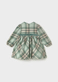Vestido cuadros anis