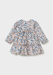 Vestido terciopelo estampado flores colibri