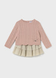 Conj. Falda con jersey rosa
