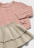 Conj. Falda con jersey rosa