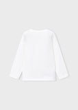 Camiseta m/l aplique "Snow Bear" nata