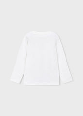 Camiseta m/l print oso ski nata