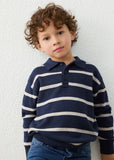 Polo m/l tricot stripes azul