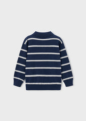 Polo m/l tricot stripes azul
