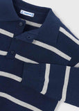 Polo m/l tricot stripes azul