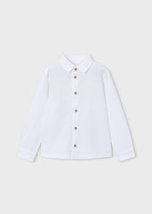 Camisa m/l punto pique blanco