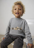 Sueter intarsia F1 Niebla