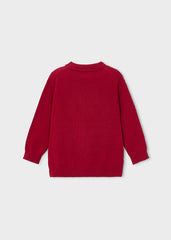 Sueter intarsia osito rojo