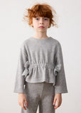 Conj. Pantalon tricot gris