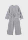 Conj. Pantalon tricot gris