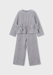 Conj. Pantalon tricot gris