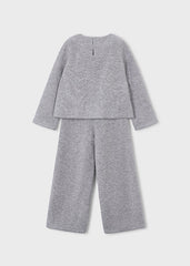 Conj. Pantalon tricot gris