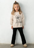 Conj. Leggings felpa perrito negro