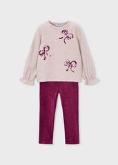Conj. Leggings lazos framboise