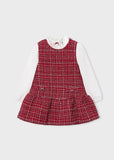 Vestido pichi combinado rojo