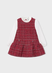 Vestido pichi combinado rojo