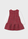 Vestido pichi combinado rojo