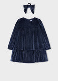 Vestido terciopelo coletero marino