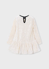 Vestido terciopelo lentejuelas cuarzo