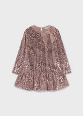 Vestido terciopelo lentejuelas cuarzo