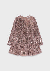 Vestido terciopelo lentejuelas soja