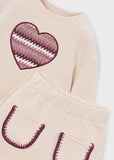 Conj. Falda felpa corazon