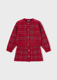 Conj. Falda tricot pelo rojo